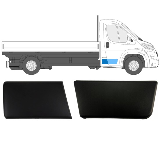 Sæt af sidelister til enkeltkabine til Fiat Ducato 2018- / Højre / Enkelt kabine / 14808