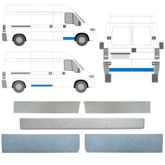 Reparationspanel til dør til Fiat Ducato 1994-2006 / Venstre+Højre / Sæt 12627