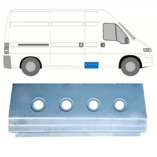 Dørpanel reparationsplade indvendig til Citroen Jumper 1994-2006 / Venstre = Højre (symmetrisk) 17305