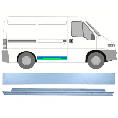 Reparationsplade til skydedør til Fiat Ducato Boxer Relay Jumper 1994-2006 / SWB / Højre /  12689