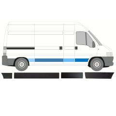 Sæt af sidelister til Peugeot Boxer 2002-2006 / Højre / 14390