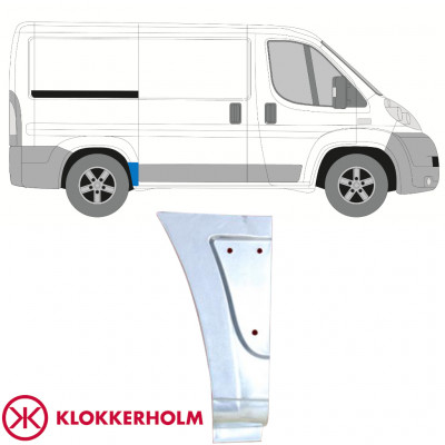 Bagskærm reparationspanel til Fiat Ducato 2006- / SWB / Højre 11472