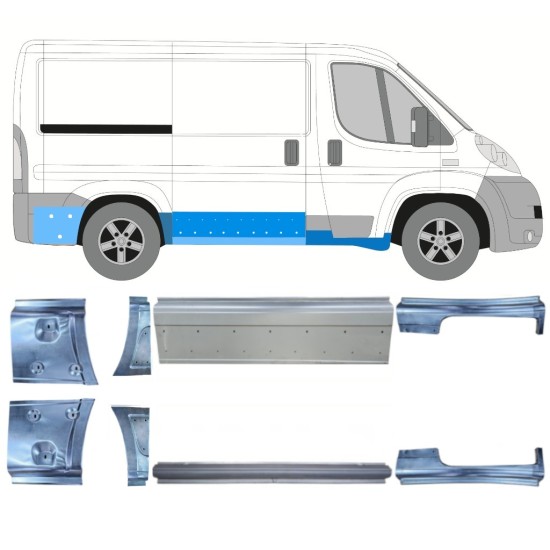 Reparationspanel sæt til Fiat Ducato 2006-2014 / Venstre+Højre / 14814 Reparationspanel sæt til Fiat Ducato 2006-2014 / Venstre+Højre / 14814