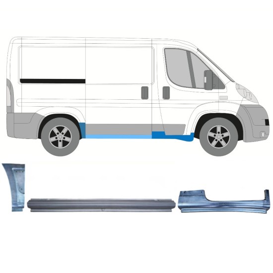 Reparationspanel sæt til Fiat Ducato 2006-2014 / Højre / 14810 Reparationspanel sæt til Fiat Ducato 2006-2014 / Højre / 14810