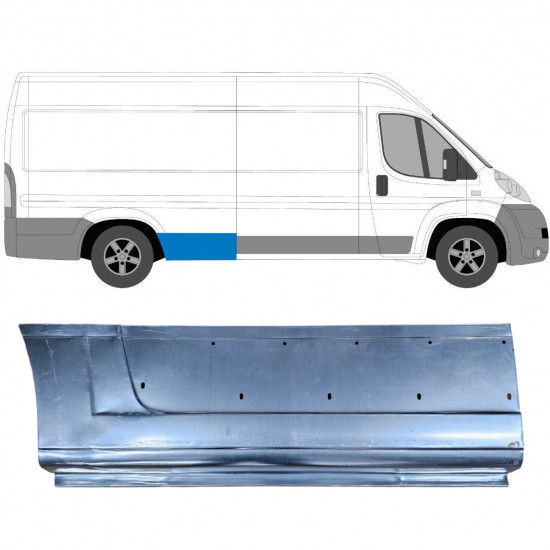 Bagskærm reparationspanel til Fiat Ducato 2006- / Højre 6527