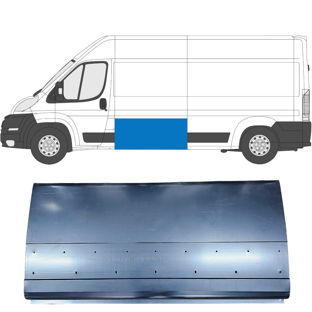 Sideplade høj reparation til Fiat Ducato 2006- / Venstre = Højre (symmetrisk) 6526