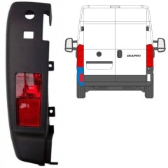 Bageste stødfangerhjørne med lampe til Peugeot Boxer 2018- / Venstre / Sæt 13243