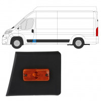 Sidebeklædning af forreste stolpe med lampe til Fiat Ducato 2018- / Venstre 7802