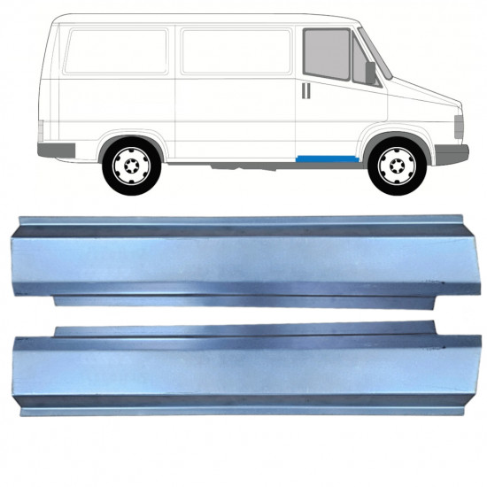 Reparationsdel til forreste dørtrin til Fiat Ducato / C25 / J5 1981-1994 / Venstre+Højre / Sæt 9804