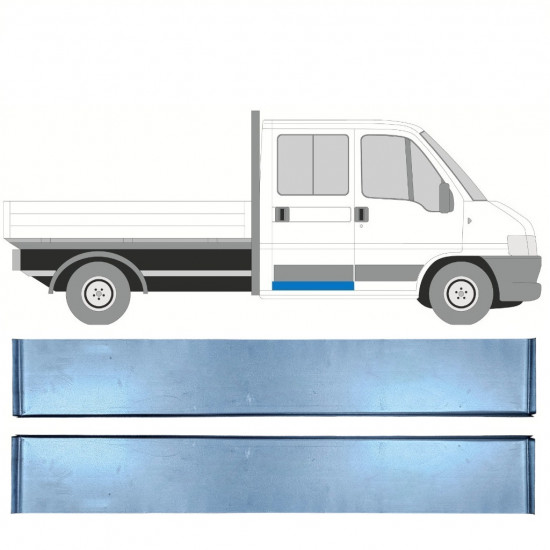 Reparationsplade til bagdør til Fiat Ducato Boxer Relay Jumper 1994-2006 / Venstre+Højre / Dobbeltkabine / Sæt 10501