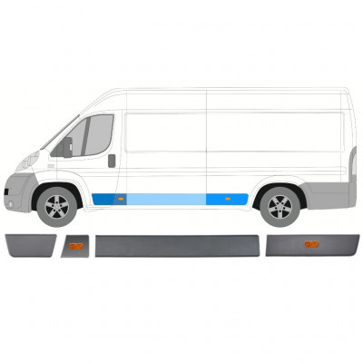 Sæt af sidelister med lampe til Fiat Ducato 2006- / Venstre /  10449