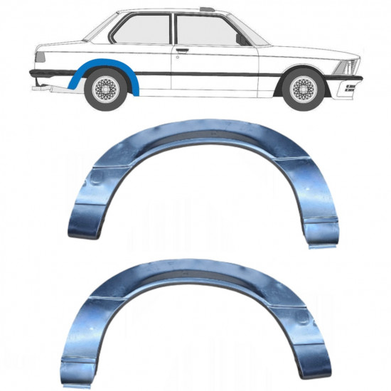 Bagskærm reparationspanel til BMW 3 E21 1975-1984 / Venstre+Højre / Sæt 6411