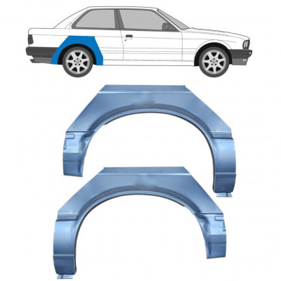 Bagskærm reparationspanel til BMW 3 E30 1982-1987 / Venstre+Højre / Sæt 9844