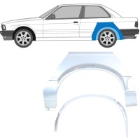Reparationspanel til bagskærm indre + ydre til BMW 3 E30 1987-1994 / Venstre / Sæt 10852