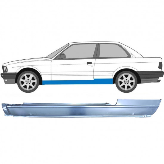 BMW 3 E30 1982-1994 2 DØR FULD REPARATIONSDEL TIL DØRPANEL / VENSTRE