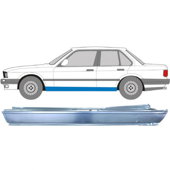 BMW 3 E30 1982-1994 4-DØR FULD REPARATIONSDEL TIL DØRPANEL / VENSTRE