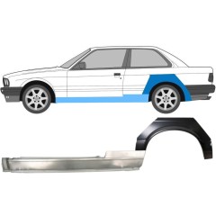 Dørpanel + reparationsplade bagskærm til BMW 3 E30 1982-1987 / Venstre / Sæt 11235