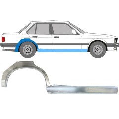 Dørpanel + reparationsplade bagskærm til BMW 3 E30 1982-1987 / Højre / Sæt 11237