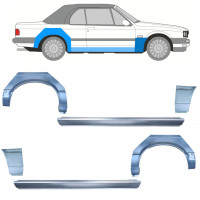 Reparationspanel til dørpanel forskærm og bagskærm til BMW 3 E30 1985-1987 CABRIO / Sæt 12573