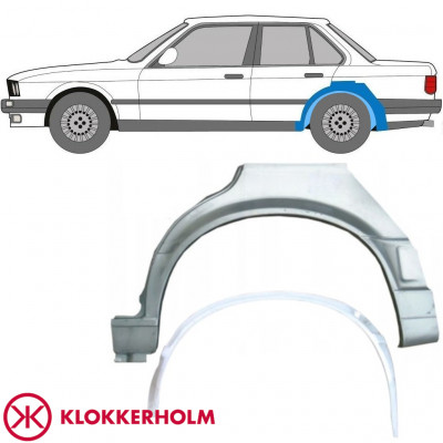 Reparationspanel til bagskærm indre + ydre til BMW 3 E30 1987-1994 / Venstre / Sæt 10861