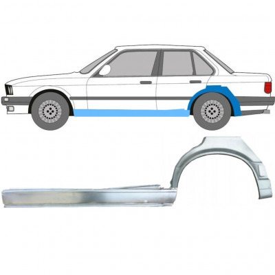 BMW 3 E30 1987-1994 4 DØR BAGSKÆRM + REPARATIONSDEL TIL DØRPANEL / SÆT / VENSTRE