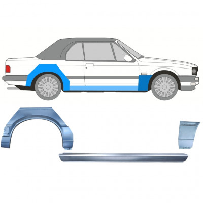 Reparationspanel til dørpanel forskærm og bagskærm til BMW 3 E30 1987-1994 CABRIO / Højre / Sæt 12574