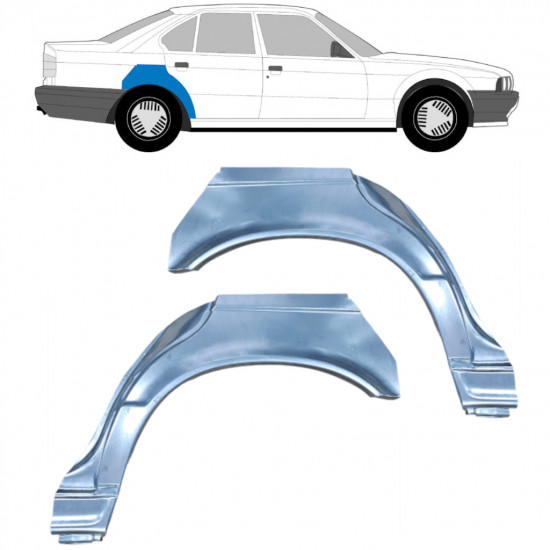 Bagskærm reparationspanel til BMW 5 E34 1987-1996  / Venstre+Højre / SEDAN / Sæt 6399