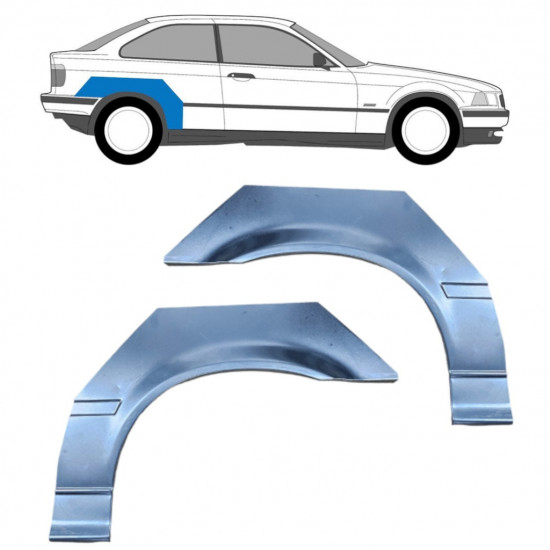 Bagskærm reparationspanel til BMW 3 E36 / Venstre+Højre / COMPACT / Sæt 5500