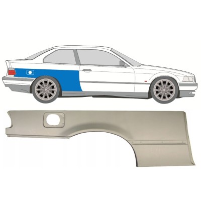 Bagskærm reparationspanel til BMW 3 E36 1990-2000 / Højre / COUPE 16383