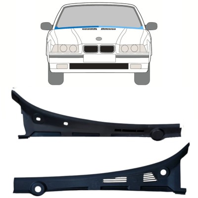 Frontruderamme til BMW 3 E36 1990-2000 / Venstre+Højre / COMBI / SEDAN / COMPACT / Sæt 16900