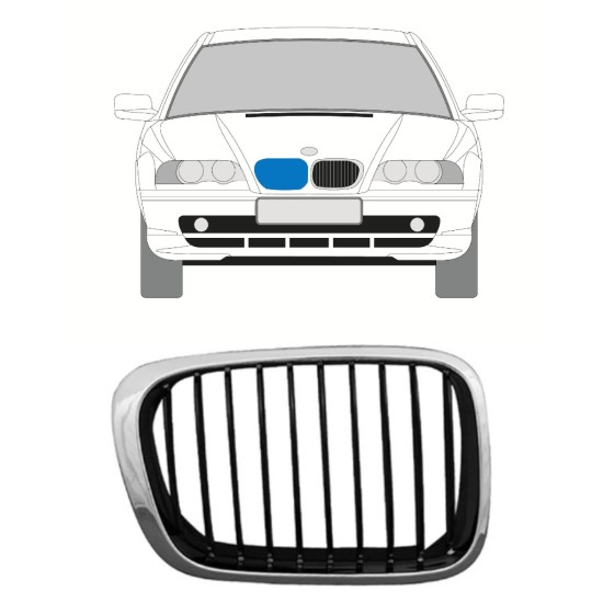 Grill til BMW 3 E46 1998-2006 / Højre 16299