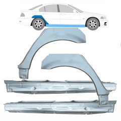 Dørpanel + reparationsplade bagskærm til BMW 3 E46 1998-2006 / Sæt 11245
