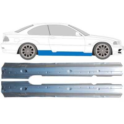 Dørpanel til BMW 3 E46 1998-2006 / Venstre+Højre / COUPE / Sæt 16814