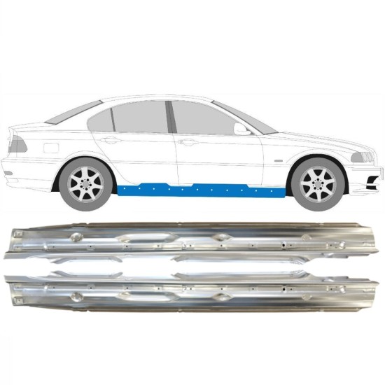 Dørpanel til BMW 3 E46 1998-2006 / Venstre+Højre / Sæt 14997