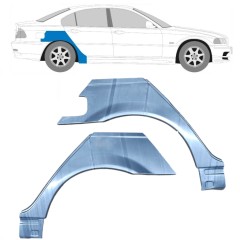 Bagskærm reparationspanel til BMW 3 E46 1998-2006 / Venstre+Højre / Sæt 6204
