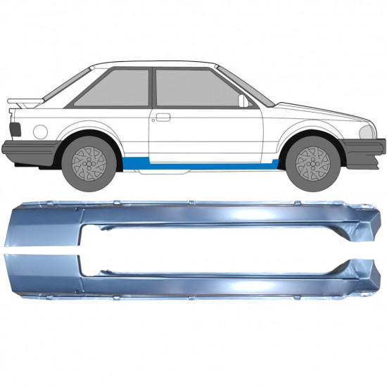 Dørpanel til Ford Escort 1980-1986 / Venstre+Højre / Sæt 9503