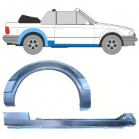 Dørpanel og bagskærm reparationspanel til Ford Escort 1981-1990  CABRIO / Højre / Sæt 12586