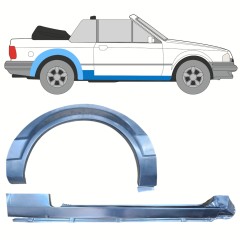 Dørpanel og bagskærm reparationspanel til Ford Escort 1986-1990 / Højre / CABRIO / Sæt 12586