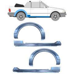 Dørpanel og bagskærm reparationspanel til Ford Escort 1986-1990 / CABRIO / Sæt 12588