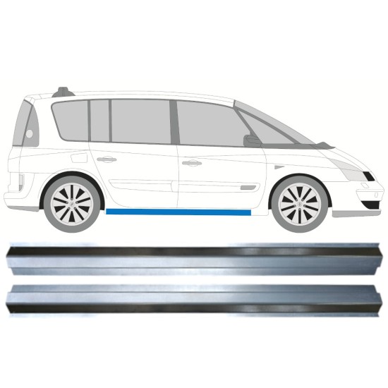 Reparationsplade til nederste del af dørpanel til Renault Espace 2002-2015 / Venstre+Højre / Sæt 14987 Reparationsplade til nederste del af dørpanel til Renault Espace 2002-2015 / Venstre+Højre / Sæt 14987