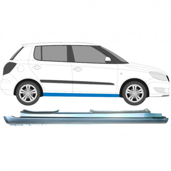 Dørpanel til Skoda Fabia 2007-2015 / Højre 6996