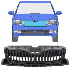 Sort grill til Skoda Fabia 2014-2018 / Sæt 7544