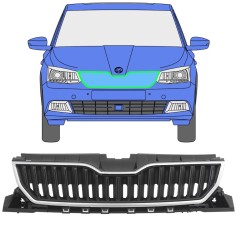 Grill til Skoda Fabia 2014-2018 / Sæt 7543