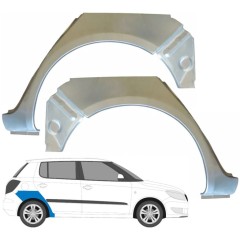 Bagskærm reparationspanel til Skoda Fabia II 2007-2015 / Venstre+Højre / Sæt 9478