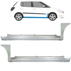 Dørpanel + reparationsplade til forskærm til Skoda Fabia II 2007-2015 / Sæt 11172