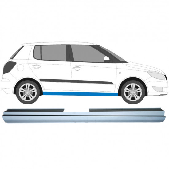 Dørpanel reparationsplade til Skoda Fabia 2007-2015 / Højre 5081