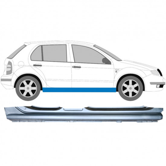 Dørpanel til Skoda Fabia 1999-2007 / Højre 5073