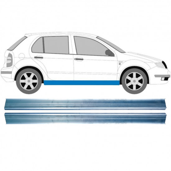 Dørpanel reparationsplade til Skoda Fabia 1999-2007 / Venstre+Højre 9543