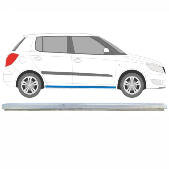Dørpanel reparationsplade indvendig til Skoda Fabia II 2007-2015 / Venstre = Højre (symmetrisk) 16892