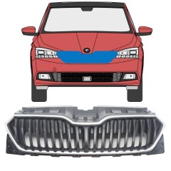 Grill til Skoda Fabia 2018-2021 / Sæt 7545